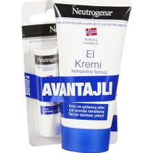 Aesco Neutrogena Parfümlü El Kremi 75 ml + Dudak Kremi Spf 20 (4,8 G) — Parfümlü Onarıcı El Kremi — Kuru Dudaklar Için Nemlendirici Balm