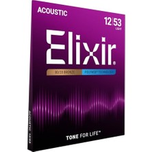 Aesco ® Saiten 80/20 Bronze Akustik-Gitarrensaiten Mit Polyweb® Beschichtung, Light (.012-.053)