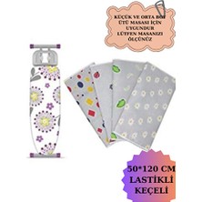 Orvessa Kullanışlı Keçeli Ütü Masası Bezi, Şık ve Koruyucu Kılıf Ütü Masası ve Aksesuarı 50X120 cm