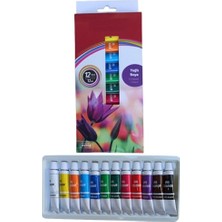 Aesco 12 Renk Yağlı Boya, Resim Başlangıç Seti Için Oil Colour