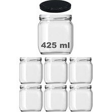 Aesco Afracam 10-1000 ml Farklı Boyutlarda Kavanoz (10-1000 Arası) cc Konserve Metal Kapaklı Cam Kavanoz 6 Adet (Şeffaf, 425 Cc)