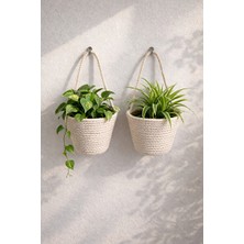Orvessa Mini Dekoratif 2'li Organizer Sepet, Bitki ve Aksesuarlar Için 12X10 cm