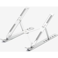 Aesco Fiigo Laptop Standı Katlanabilir Çok Fonksiyonlu Metal Grey