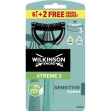 Aesco Wilkinson Xtreme 3 Pure Sensitive Tıraş Bıçağı, 8 Adet