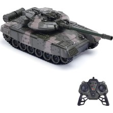 Aesco Oyuncak Şarjlı Uzaktan Kumandalı Rc Tank 33 cm 360° Döner Gövde ve Namlu Işıklı Sesli Atış Efektli