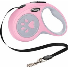 Aesco Otomatik Köpek Tasması 3 Metre Pembe – Geri Çekilebilir Kilitli Makara Sistemi – Dayanıklı Şerit Halat – Ergonomik Kaymaz Sap – Küçük ve Orta Irk Köpekler Için Gezdirme Tasması
