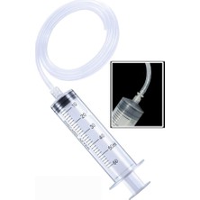 Aesco Plastik Şırınga Hortumlu Büyük 60 ml 1 Paket Sıvı Emme Enjektörü Okul Deney Evcil Hayvan Besleme