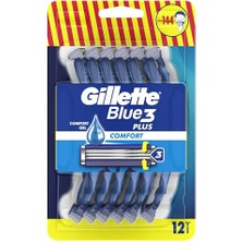 Aesco Gillette Blue3 Plus Comfort Tıraş Bıçağı 12'li
