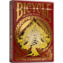 Aesco Red Dragon Altın Folyo Premium Oyun Kartları, 1 Güverte