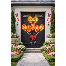 Aesco 23 Nisan Kapı Süsü, 23 Nisan Süsleri Hediyeler 5 Metre Peri LED
