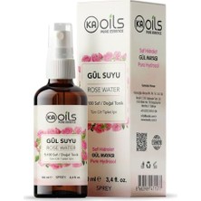Aesco Kaoils Saf Gül Suyu - 100% Pure Rose Water 100 ml - Doğal Gül Mayası Hidrolatı - Canlandırıcı ve Nemlendirici Yüz Toniği | Cam Şişe ve Sprey