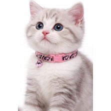 Aesco Kedi Boyun Tasması Zilli ve Ayarlanabilir Alaca Desenli
