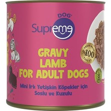 Aesco Mini Irk Yetişkin Köpekler Için Soslu Kuzulu Konserve , Yüksek Proteinli 200 gr