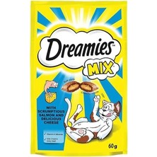 Aesco Dreamies Kuru Kedi Ödül Sı, Somonlu ve Peynirli, 60 G