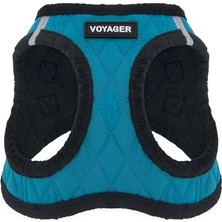 Aesco Voyager Step-In Peluş Köpek Koşum Takımı - Yumuşak Peluş, En Iyi Evcil Hayvan Malzemelerinden Küçük ve Orta Boy Köpekler Için Atlamalı Yelek Koşum Takımı - Turkuaz Peluş, Xs (Göğüs: 13-14,5 Inç)