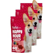 Aesco Plus Happy Hour Love Edition Kuzulu ve Somonlu Köpek Ödül Sı, 3 x 60GR