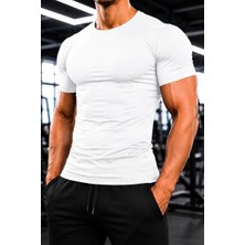 Sapeur Erkek Premium Dar Compression Tişört - Esnek ve Nefes Alan, Spor & Günlük Tişört