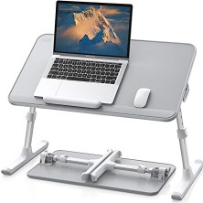 Aesco Bix  AL30 Ayarlanabilir Laptop Standı Ergonomik Tasarım 17 Inç Uyumlu Taşınabilir Masa Gri