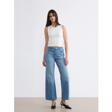 Lc Waikiki Yeni Sezon Wideleg Taşlı Kadın Jean Pantolon