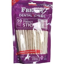 Aesco Irem  Dental Twist Beyaz Burgu Çubuk 50LI. 300 gr