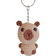 Maskot Kapibara Amigurumi Organik Anahtarlık Oyuncak