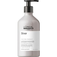 Aesco L'oréal Professionnel Paris Serie Expert Silver Çok Açık Sarı, Gri ve Beyaz Saçlar Için Renk Dengeleyici Mavi Şampuan 500ML