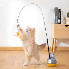Aesco Otomatik Kedi Oyuncağı ve Interaktif Kedi Oltalama Seti - 360° Hareketli Esnek Çubuklu Eğlenceli Kedi Oyun Topu, Yavru ve Yetişkin Kediler Için Zeka Geliştirici Avcılık Oyuncağı