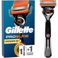 Aesco Gillette Proglide Power Erkek Islak Tıraş Makinesi, Tıraş Makinesi + 1 Tıraş Bıçağı, 5 Kat Bıçaklı, Erkekler Için Hediye