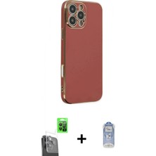 Marsilyan™- iPhone 16 Pro Max Kılıf Yankı Serisi - Siyah Joko Magic 5d Cam + Raze Metal Kamera Lens - Sh