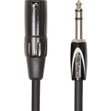 Aesco Siyah Serisi Ara Bağlantı Kablosu, 1/4 Inç Trs - Xlr (Erkek), 5-Fit