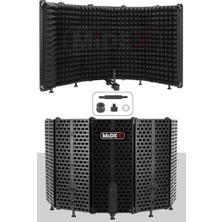Aesco Midex Pf-43 Mikrofon Ses Yalıtım Izolasyon Paneli 5 Bölümlü Ayaklı (69X26 Cm)