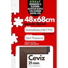 Aesco 21LIK Puzzle Poster Resim Çerçevesi Pvcli Postersiz Resimsiz Çerçeve (Ceviz, 48X68)