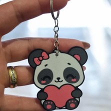 Alaswan Aşk Dolu Sevimli Panda Figür Karakter Anahtarlık