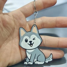 Alaswan Sevimli Köpek Sevimli Figür Karakter Anahtarlık