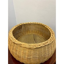 Orvessa El Yapımı Hasır Rattan Saklama Sepeti, Çok Amaçlı ve Dekoratif