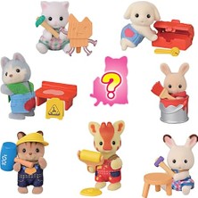 Aesco Bebek Minifigür Minik Ustalar Serisi, Çok Renkli, Plastik, Inşaat Temalı, Sylvanian Families