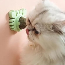 Aesco Promosyonca Kedi Nanesi Oyuncağı, Yapışkanlı Catnip Topu Ile, Çiğneme ve Stres Azaltıcı, Diş Sağlığı Destekli Doğal Kedi Otu (Yengeç Kedi Nanesi)