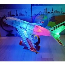 Aesco Thy Yolcu Uçağı Büyük Boy Sesli Işıklı Yerde Gezen Oyuncak Uçak A380 35 cm
