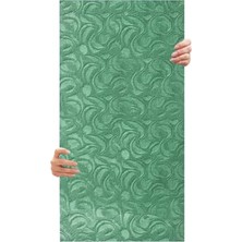 Aesco Tink 3D Kendinden Yapışkanlı Duvar Kağıdı Yeni Nesil Akustik Keçe Panel Modern Desen 52X98 cm (Yeşil, 10 Adet 5 M²)