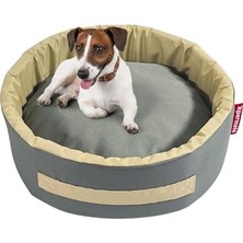 Aesco Xpermate Sünger Simit Köpek Yuvası Küçük Irk Köpek Yatağı ve Kedi Yatağı (Antrasit Bej, 45 Cm)