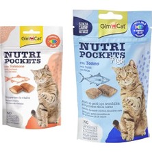 Aesco Nutripockets Kedi Ödülü Somon Omega 3&6 60GR & Kedi Ödül Tableti Np Ton Balıklı, 60 G