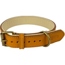 Aesco %100 Hakiki Deri - Antik Tokalı Köpek Tasması – Yumuşak Iç Katman, Dayanıklı ve Şık Tasarım - Gerçek Deriden Tasma; Ekstra Küçük, Küçük, Orta, Büyük, Çok Büyük Köpekler Için (Taba, Xs)