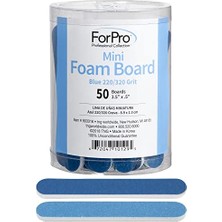 Aesco Forpro Mini Köpük Pano, Çift Taraflı Tırnak Törpüsü, 220/320 Tanecik, 8,9 cm U x 12,7 cm G, Mavi, 50 Adet