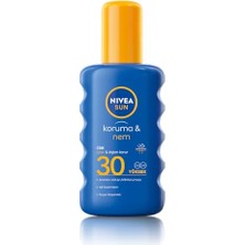 Aesco Nıvea Sun SPF30 Güneş Koruyucu ve Nemlendirici Vücut Spreyi 200ML, Uva Uvb Koruması, Suya Dayanıklı