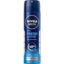 Aesco Nıvea Men Erkek Sprey Deodorant Fresh Active 150 Ml,ter Kokusuna Karşı 48 Saat Koruma,okyanus Özleri,uzun Süren Ferahlık,alüminyum Içermeyen Formül
