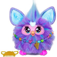 Aesco Furby Mor Interaktif Pelüş Oyuncak - Ingilizce Versiyonu