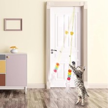 Aesco Okavango Elastik Kendinden Yapışkanlı Renkli Kedi Oyun Oltası Kedi Oyuncağı Yapışkanlı Olta Eğitim Oyuncağı (1 Adet)