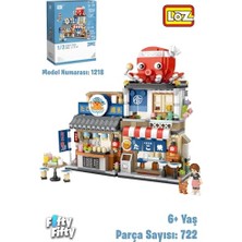 Aesco Loz Street Mini Serisi Ahtapot Dükkanı -LZ1218 (722 Parça) Oyuncak Yapım Seti