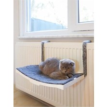 Aesco Kalorifer Için Vantuzlu Plastik Kedi Yatağı (Beyaz)