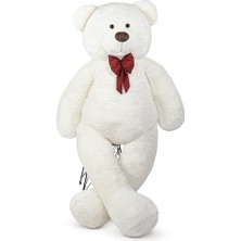 Aesco Beyaz Papyonlu Dev Pelüş Ayıcık,yumuşak ve Sevimli Büyük Boy Oyuncak Ayı,sarılmalık,sevgiliye Hediyebüyük Boy Ayı (160CMBEYAZ)